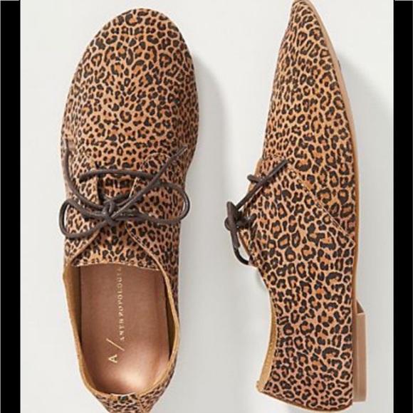 Anthropologie Shoes - Anthropologie Hart Lace Up Leopard Print Oxford Shoes Size 10